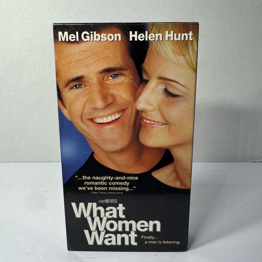 What Women Want VHS 2000 Mel Gibson Helen Hunt RomCom Movie Paramount Vintage‎